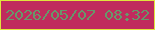 文字の大きさ：5、枠の色：e0e63d、背景の色：c02c5d、文字の色：67986a 無料ブログパーツのブログ時計