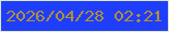 文字の大きさ：1、枠の色：e0e6ce、背景の色：1e3efb、文字の色：b38f36 無料ブログパーツのブログ時計