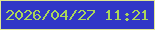文字の大きさ：5、枠の色：e0e792、背景の色：3137c7、文字の色：aad65a 無料ブログパーツのブログ時計