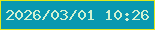 文字の大きさ：1、枠の色：e0e91c、背景の色：0998b0、文字の色：d1f1d2 無料ブログパーツのブログ時計