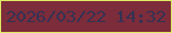 文字の大きさ：4、枠の色：e0e962、背景の色：7c2c3a、文字の色：343254 無料ブログパーツのブログ時計