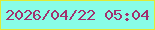 文字の大きさ：4、枠の色：e0ea35、背景の色：88fde7、文字の色：a1326f 無料ブログパーツのブログ時計