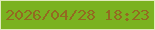 文字の大きさ：1、枠の色：e0eabd、背景の色：7ab220、文字の色：936a21 無料ブログパーツのブログ時計