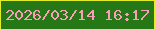 文字の大きさ：4、枠の色：e0ee28、背景の色：257815、文字の色：f99fb7 無料ブログパーツのブログ時計