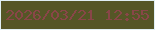 文字の大きさ：1、枠の色：e0eff4、背景の色：555626、文字の色：894648 無料ブログパーツのブログ時計