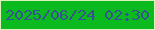 文字の大きさ：2、枠の色：e0f0bd、背景の色：0bba1f、文字の色：345390 無料ブログパーツのブログ時計