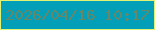 文字の大きさ：4、枠の色：e0f173、背景の色：039eb7、文字の色：668768 無料ブログパーツのブログ時計