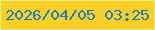 文字の大きさ：2、枠の色：e0f27d、背景の色：ffcf25、文字の色：137fc5 無料ブログパーツのブログ時計