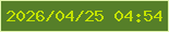 文字の大きさ：2、枠の色：e0f3ac、背景の色：567f29、文字の色：c3e200 無料ブログパーツのブログ時計