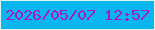 文字の大きさ：2、枠の色：e0f4f2、背景の色：06b6ec、文字の色：a818c7 無料ブログパーツのブログ時計