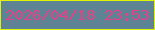 文字の大きさ：1、枠の色：e0f503、背景の色：5e8394、文字の色：e54387 無料ブログパーツのブログ時計