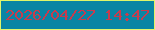 文字の大きさ：1、枠の色：e0f56a、背景の色：0985a4、文字の色：c73c4d 無料ブログパーツのブログ時計