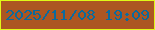 文字の大きさ：2、枠の色：e0f818、背景の色：ac5622、文字の色：0b6a9e 無料ブログパーツのブログ時計