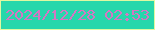文字の大きさ：5、枠の色：e0f8a1、背景の色：27d7ab、文字の色：d576c3 無料ブログパーツのブログ時計
