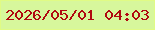 文字の大きさ：5、枠の色：e0fb85、背景の色：d7f79c、文字の色：b00911 無料ブログパーツのブログ時計