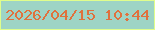 文字の大きさ：3、枠の色：e0fd8c、背景の色：9ed4c5、文字の色：e0713d 無料ブログパーツのブログ時計