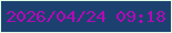 文字の大きさ：5、枠の色：e0fde6、背景の色：1c4170、文字の色：b30ab5 無料ブログパーツのブログ時計