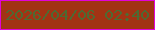 文字の大きさ：4、枠の色：e103d9、背景の色：a23314、文字の色：4e6a32 無料ブログパーツのブログ時計