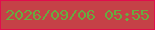 文字の大きさ：3、枠の色：e10d4d、背景の色：c54147、文字の色：67ab40 無料ブログパーツのブログ時計