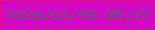 文字の大きさ：1、枠の色：e10e99、背景の色：d308c3、文字の色：605b6c 無料ブログパーツのブログ時計