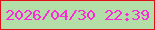 文字の大きさ：3、枠の色：e11019、背景の色：b4dea8、文字の色：fd28d6 無料ブログパーツのブログ時計