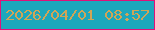 文字の大きさ：1、枠の色：e11179、背景の色：1da7bc、文字の色：d0a557 無料ブログパーツのブログ時計