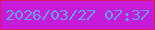 文字の大きさ：4、枠の色：e1156c、背景の色：c61cda、文字の色：64a1ea 無料ブログパーツのブログ時計