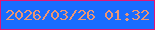 文字の大きさ：5、枠の色：e11578、背景の色：196cff、文字の色：ed9574 無料ブログパーツのブログ時計