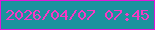 文字の大きさ：4、枠の色：e117d8、背景の色：1b929e、文字の色：f639c4 無料ブログパーツのブログ時計