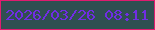 文字の大きさ：3、枠の色：e11b6f、背景の色：304f51、文字の色：702de4 無料ブログパーツのブログ時計