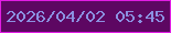 文字の大きさ：2、枠の色：e11de4、背景の色：5d0762、文字の色：8b91e1 無料ブログパーツのブログ時計