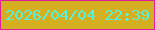 文字の大きさ：1、枠の色：e11e9b、背景の色：d5af22、文字の色：58f1db 無料ブログパーツのブログ時計