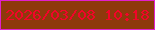 文字の大きさ：1、枠の色：e120ce、背景の色：8e390c、文字の色：f10529 無料ブログパーツのブログ時計