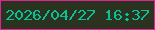 文字の大きさ：5、枠の色：e12395、背景の色：293320、文字の色：0bbf96 無料ブログパーツのブログ時計