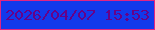 文字の大きさ：4、枠の色：e12483、背景の色：1239eb、文字の色：670188 無料ブログパーツのブログ時計