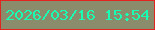 文字の大きさ：4、枠の色：e12621、背景の色：8a8c6b、文字の色：18feb2 無料ブログパーツのブログ時計
