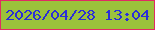 文字の大きさ：2、枠の色：e12b63、背景の色：9bc23b、文字の色：2a2ed7 無料ブログパーツのブログ時計