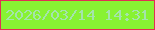 文字の大きさ：1、枠の色：e12f53、背景の色：88f233、文字の色：a4e4ac 無料ブログパーツのブログ時計