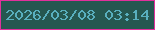 文字の大きさ：2、枠の色：e1309c、背景の色：255750、文字の色：59afbe 無料ブログパーツのブログ時計