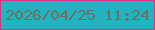 文字の大きさ：5、枠の色：e1327f、背景の色：20b3c2、文字の色：6f6e61 無料ブログパーツのブログ時計