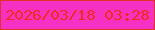 文字の大きさ：1、枠の色：e13325、背景の色：f531c3、文字の色：f22d13 無料ブログパーツのブログ時計