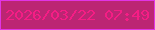 文字の大きさ：4、枠の色：e134e5、背景の色：bc2573、文字の色：f51d85 無料ブログパーツのブログ時計