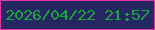 文字の大きさ：3、枠の色：e135a8、背景の色：242762、文字の色：1da33b 無料ブログパーツのブログ時計