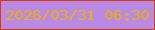 文字の大きさ：2、枠の色：e13608、背景の色：b88ae6、文字の色：e9ad12 無料ブログパーツのブログ時計