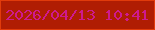 文字の大きさ：4、枠の色：e13b0b、背景の色：b01d03、文字の色：ce1a8f 無料ブログパーツのブログ時計