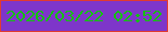 文字の大きさ：2、枠の色：e13b30、背景の色：7e36ca、文字の色：14c211 無料ブログパーツのブログ時計