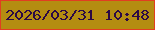 文字の大きさ：3、枠の色：e13e21、背景の色：b48d11、文字の色：2b0945 無料ブログパーツのブログ時計