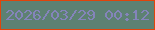 文字の大きさ：3、枠の色：e1440a、背景の色：5d8172、文字の色：8484bb 無料ブログパーツのブログ時計