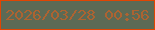 文字の大きさ：2、枠の色：e14502、背景の色：5c6a55、文字の色：ad6331 無料ブログパーツのブログ時計