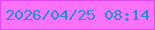 文字の大きさ：3、枠の色：e146f4、背景の色：fb71f7、文字の色：248fcf 無料ブログパーツのブログ時計